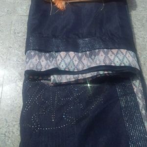 Party wear saree. Color: Black and Gold.        Selling price: Rs: 3871